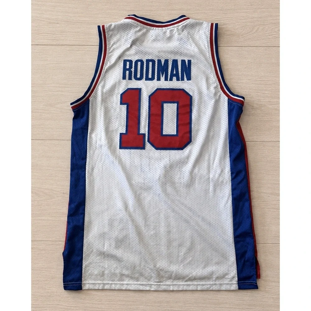 Dennis Rodman #10 Detroit Pistons Adidas Hardwood Classics Jersey Men's L